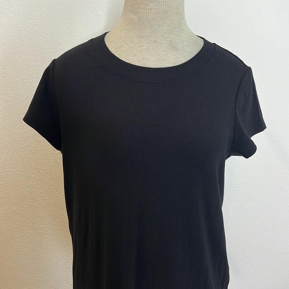 Splendid Ribbed Knit T-Shirt Dress - Picture 3 of 6